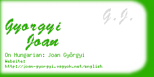 gyorgyi joan business card